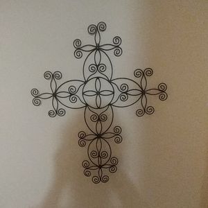 Metal Cross wall decor.